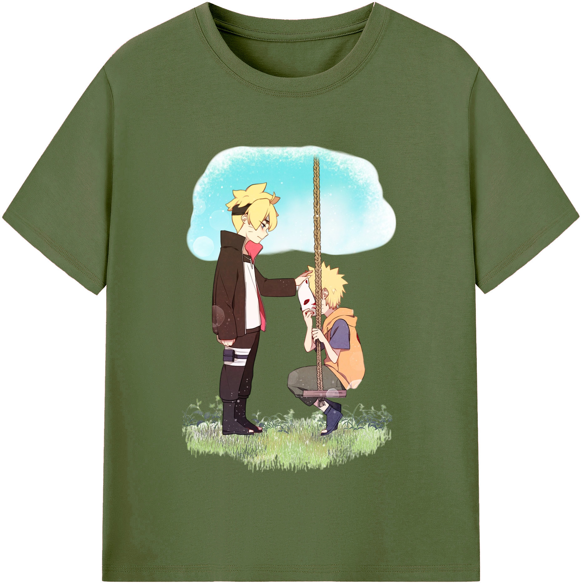 （画像用） NARUTO -ナルト- うずまき ボルト Uzumaki Boruto 綿100％半袖Tシャツ（フロントプリント）